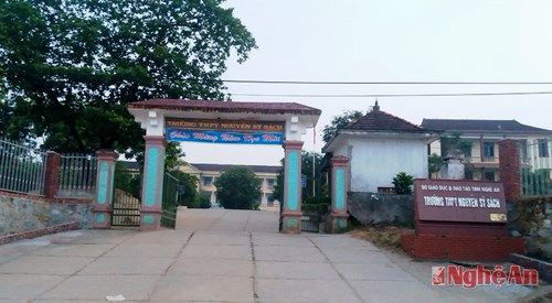 Trường THPT Nguyễn Sỹ Sách nơi cô Lê Hằng đang công tác. Ảnh: tư liệu