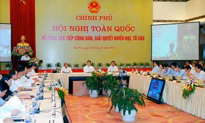 Thủ tướng Nguyễn Tấn Dũng chủ trì Hội nghị. Ảnh:Chinhphu.vn