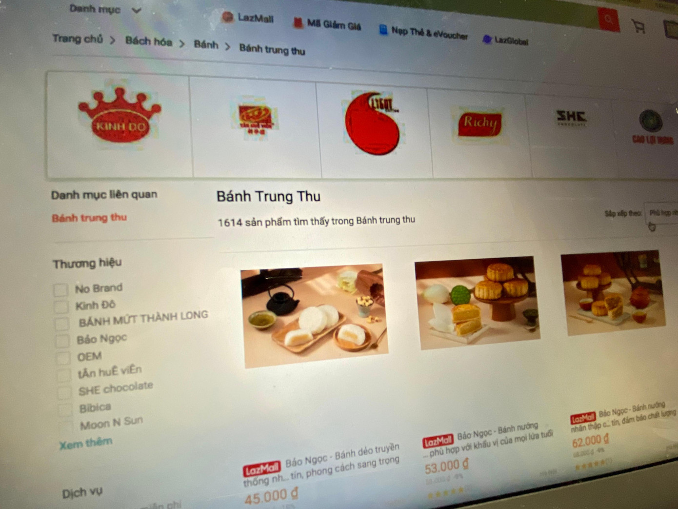 Nhiều doanh nghiệp bán bánh trung thu trên sàn thương mại điện tử