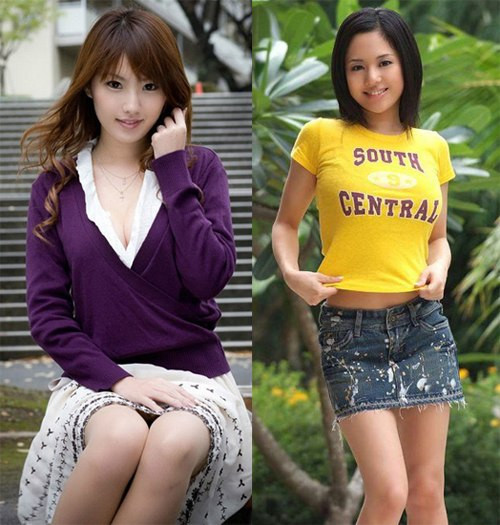 Tsubasa Amami và Sola Aoi, những diễn viên AV nổi tiếng Nhật Bản. Ảnh: Baidu