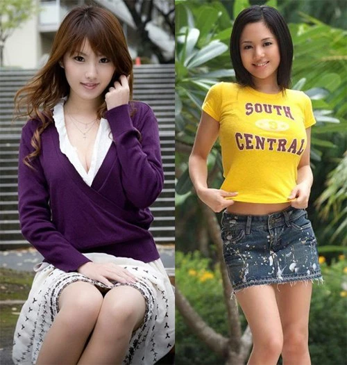 Tsubasa Amami và Sola Aoi, những diễn viên AV nổi tiếng Nhật Bản. Ảnh: Baidu