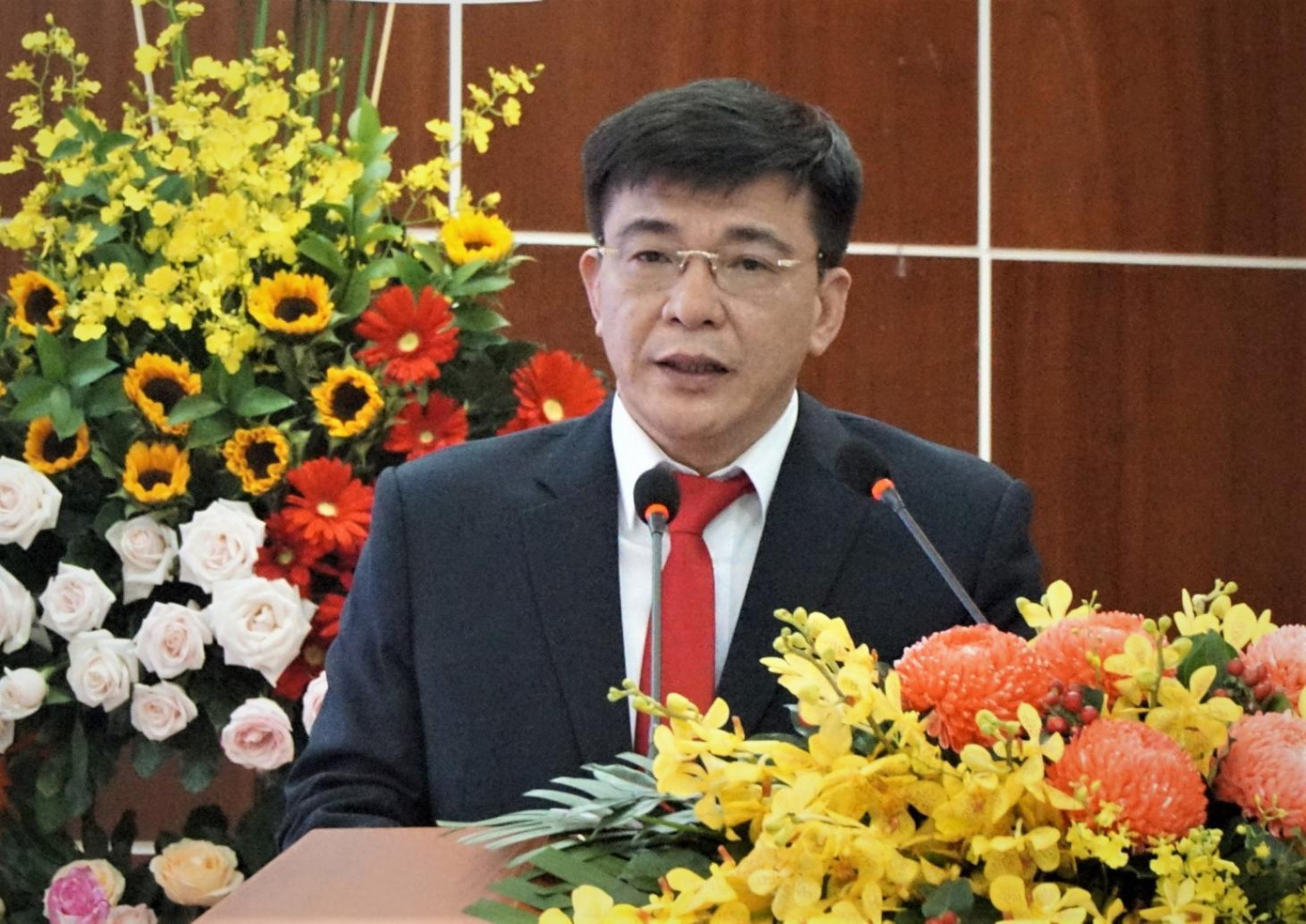 Ông Lê Văn Trang - Chủ tịch HĐTV EVNSPC phát biểu nhận nhiệm vụ