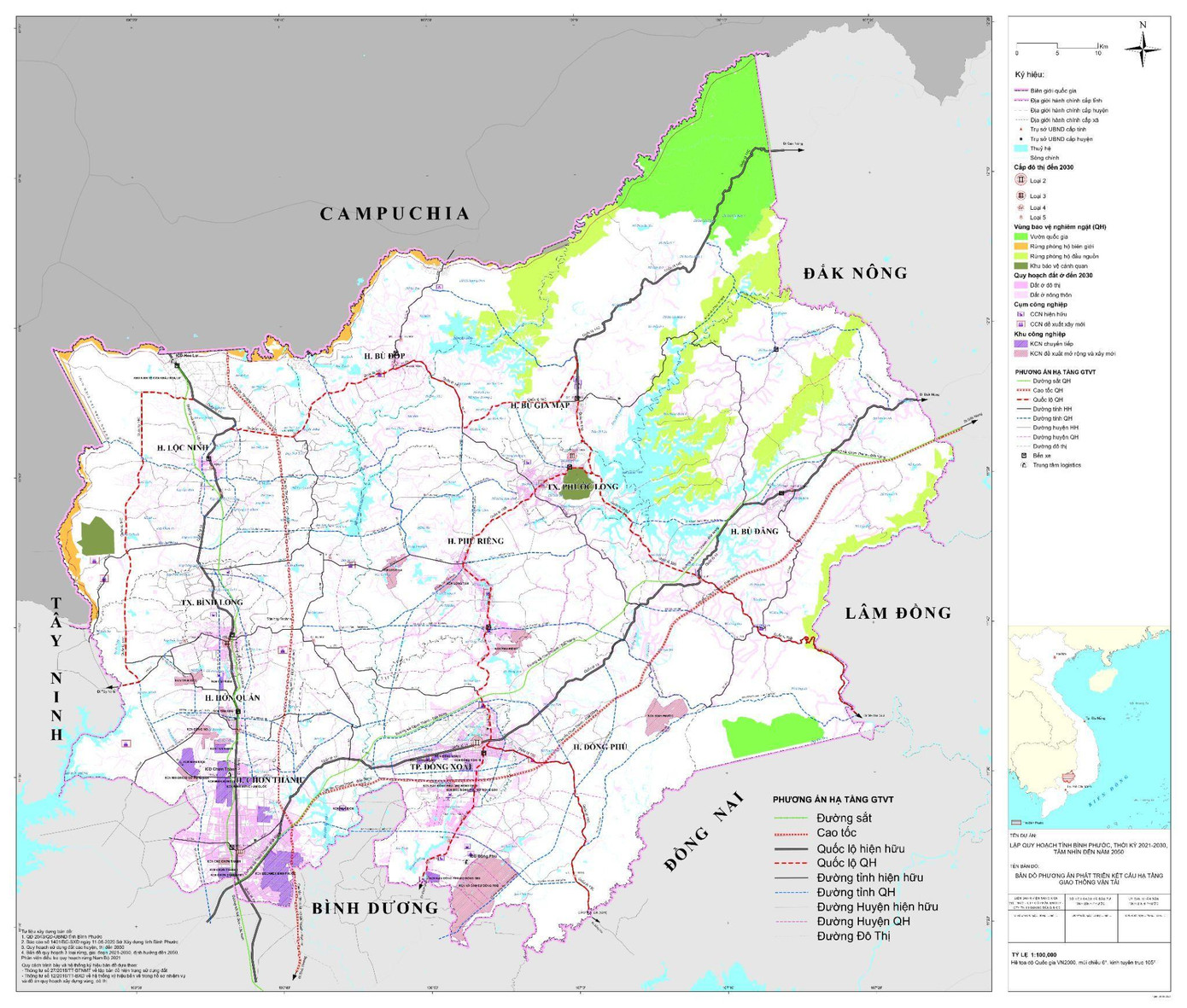 Hệ thống giao thông Bình Phước - Tầm nhìn 2030