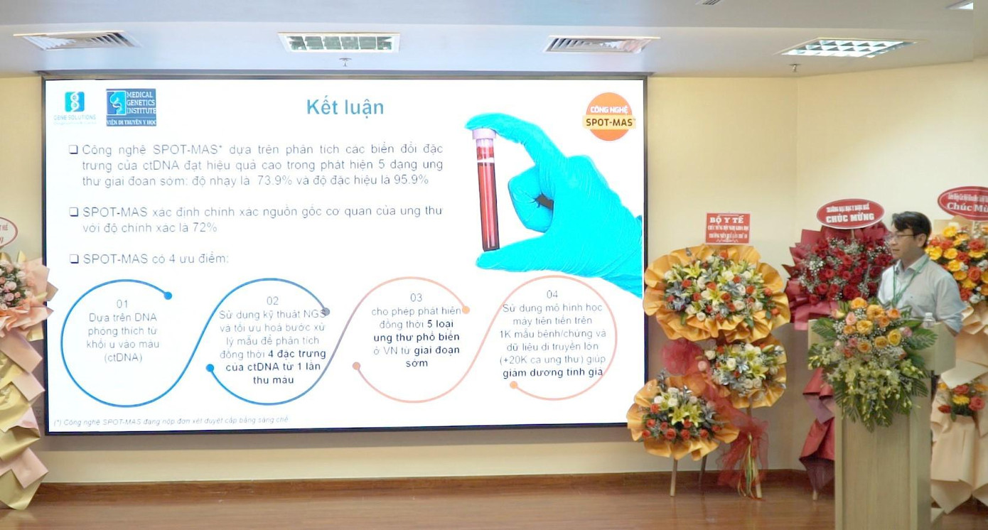 TS. Trần Lê Sơn trình bày tham luận “Ứng dụng SPOT-MAS trong tầm soát ung thư đa cơ quan” tại Hội nghị Khoa học Phòng chống Ung thư lần thứ 10 (Huế 8/2022) TS. Trần Lê Sơn trình bày tham luận “Ứng dụng SPOT-MAS trong tầm soát ung thư đa cơ quan” tại Hội nghị Khoa học Phòng chống Ung thư lần thứ 10 (Huế 8/2022)