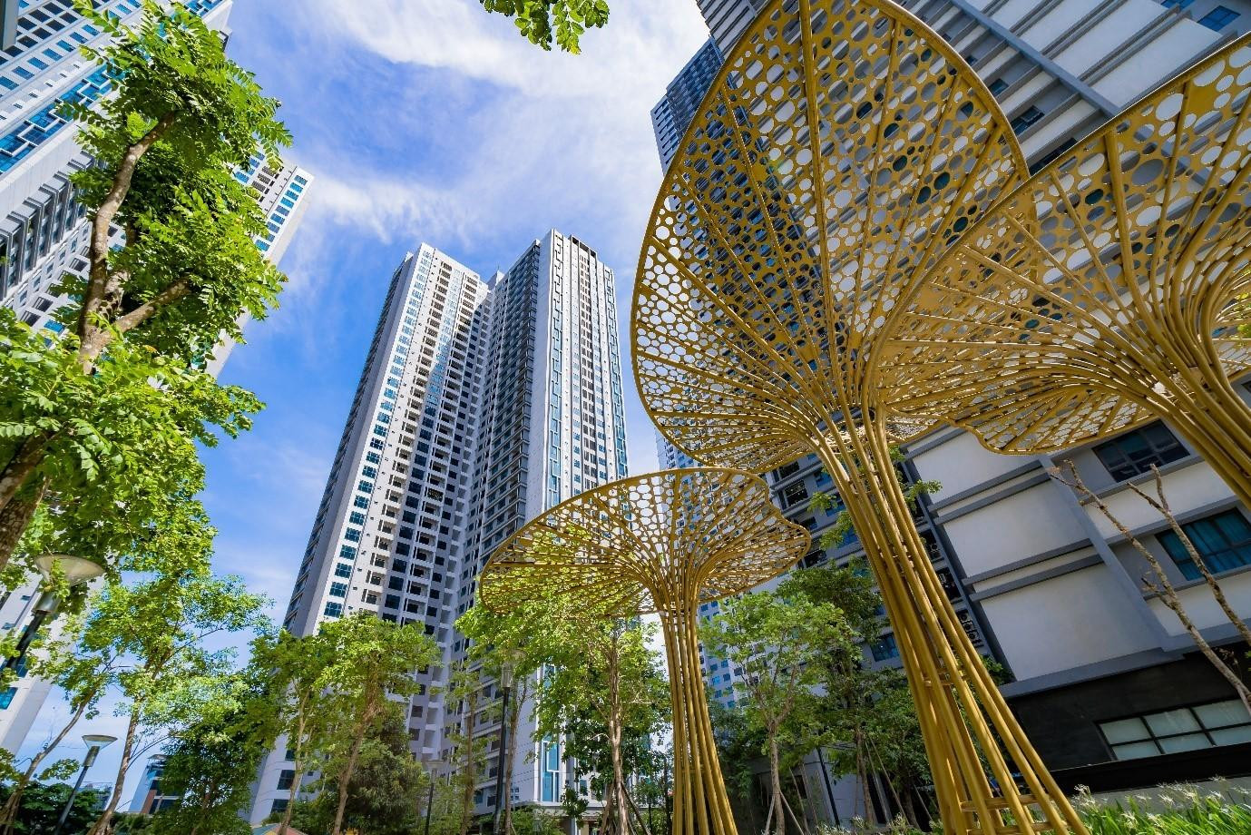 Không gian xanh mát tại TNR Goldmark City.