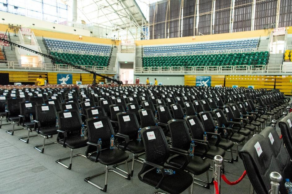 Khu vực phóng viên cũng được sắp xếp vô cùng ngay ngắn