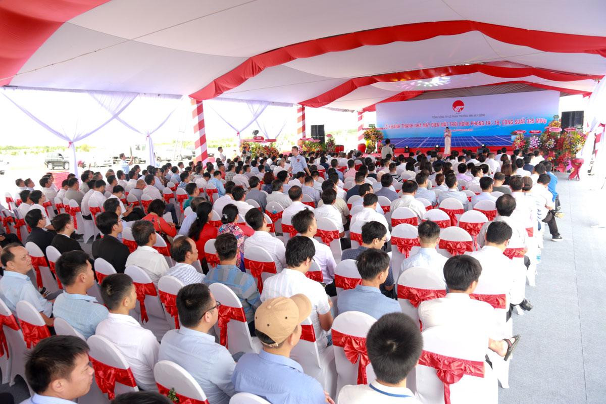 Nhà máy điện mặt trời Hồng Phong 1A - 1B của Vietracimex đóng góp vào mạng lưới điện quốc gia (Ảnh TV)