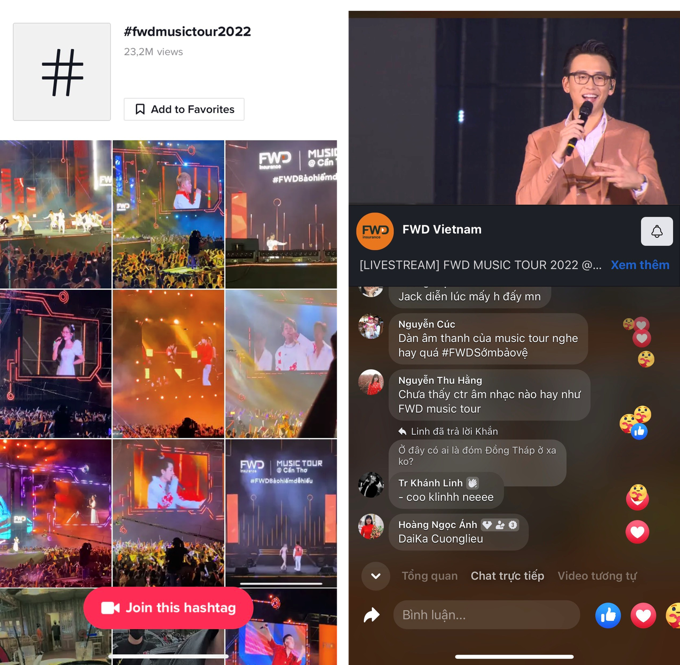 Hơn 23 triệu lượt xem các nội dung liên quan trên TikTok thể hiện “sức nóng” của FWD Music Tour Cần Thơ