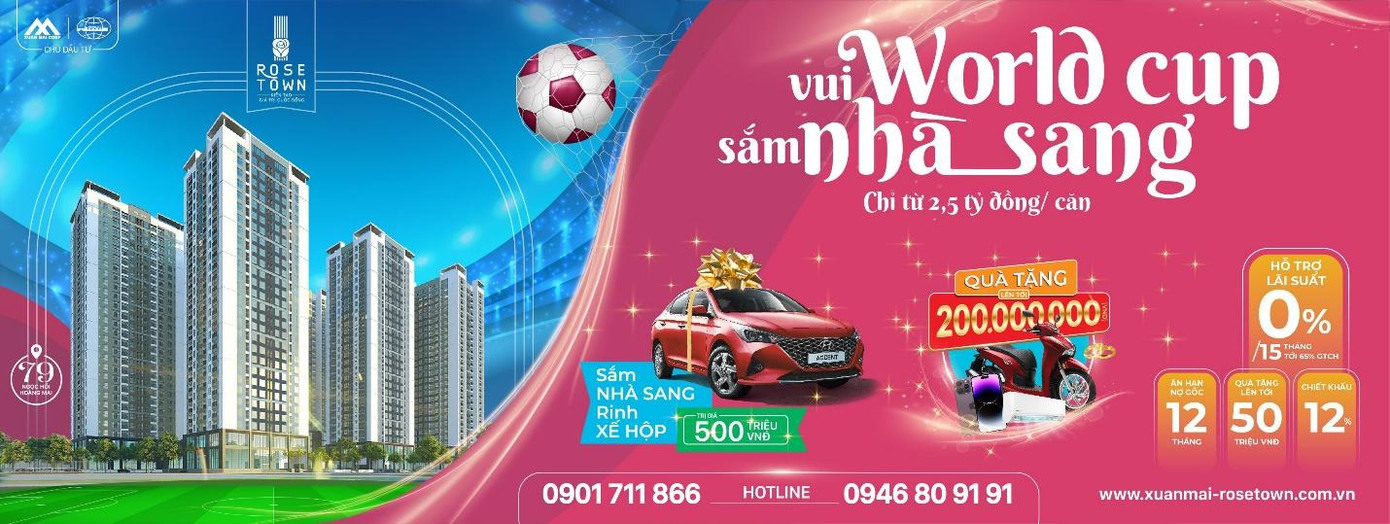 Gói ưu đãi cực lớn dành tặng cho các chủ nhân tương lai tại dự án Rose Town Gói ưu đãi cực lớn dành tặng cho các chủ nhân tương lai tại dự án Rose Town