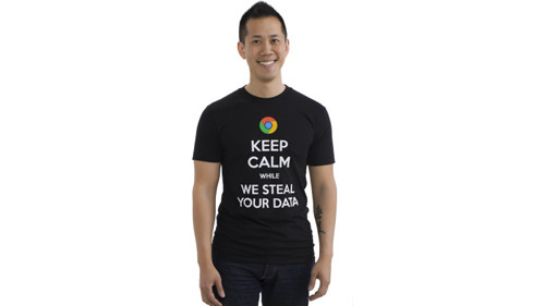 "Hãy bình tĩnh trong khi chúng tôi đang đánh cắp dữ liệu của bạn". "Hãy bình tĩnh trong khi chúng tôi đang đánh cắp dữ liệu của bạn".