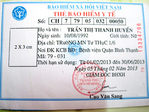 Thẻ bảo hiểm y tế cô giáo Huyền không được trợ cấp bảo hiểm
