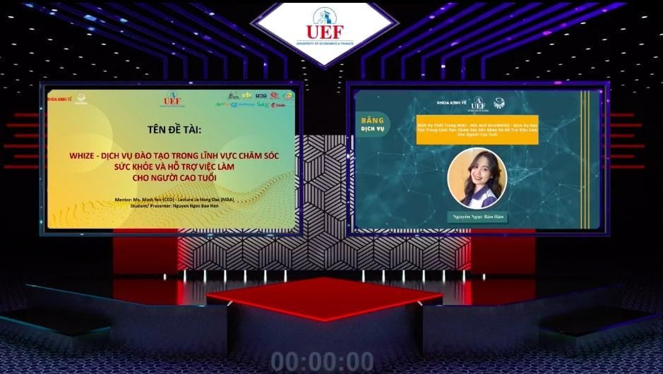 Sân khấu online được Ban tổ chức công phu chuẩn bị