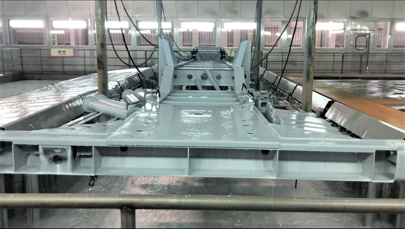 Dây chuyền sơn tĩnh điện (ED) nhúng toàn bộ sơmi rơmoóc