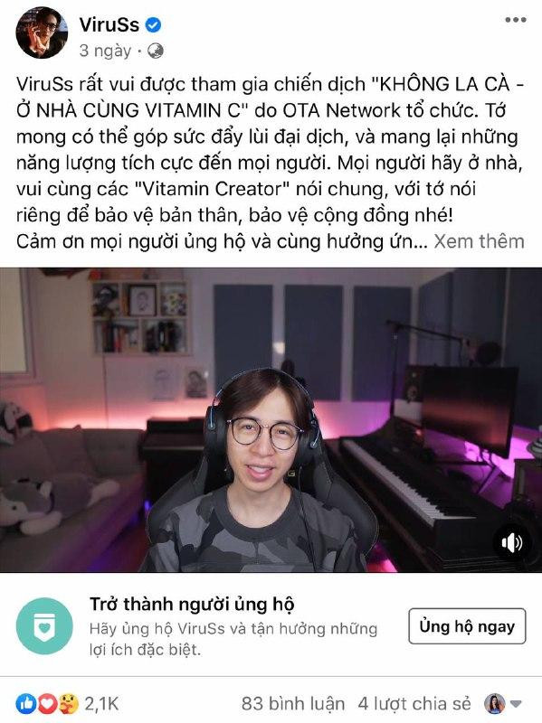 ViruSs trong vai trò là Đại sứ của chiến dịch ViruSs trong vai trò là Đại sứ của chiến dịch