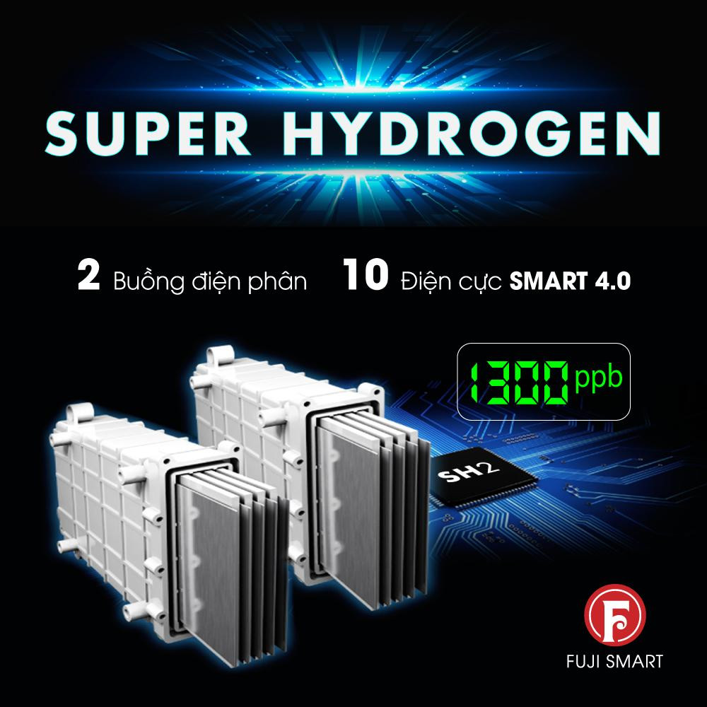 Công nghệ điện phân siêu Hydro với 2 buồng điện phân kép (10 điện cực) và chip SH thế hệ 2 Công nghệ điện phân siêu Hydro với 2 buồng điện phân kép (10 điện cực) và chip SH thế hệ 2