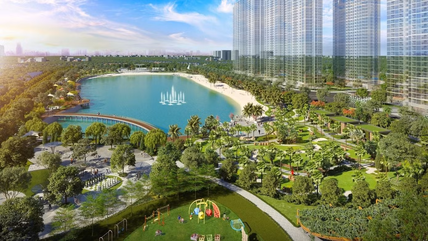 Gia đình Việt Anh ưu tiên lựa chọn dự án Imperia Smart City vì vị trí gần công viên, hồ