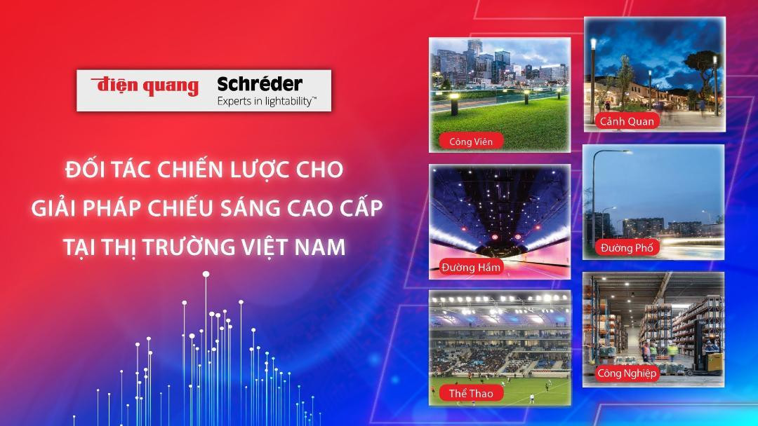 Lễ ký hợp tác giữa hệ giữa Điện Quang và Schreder