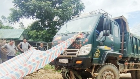 Hiện trường vụ tai nạn. Ảnh: Báo Lào Cai