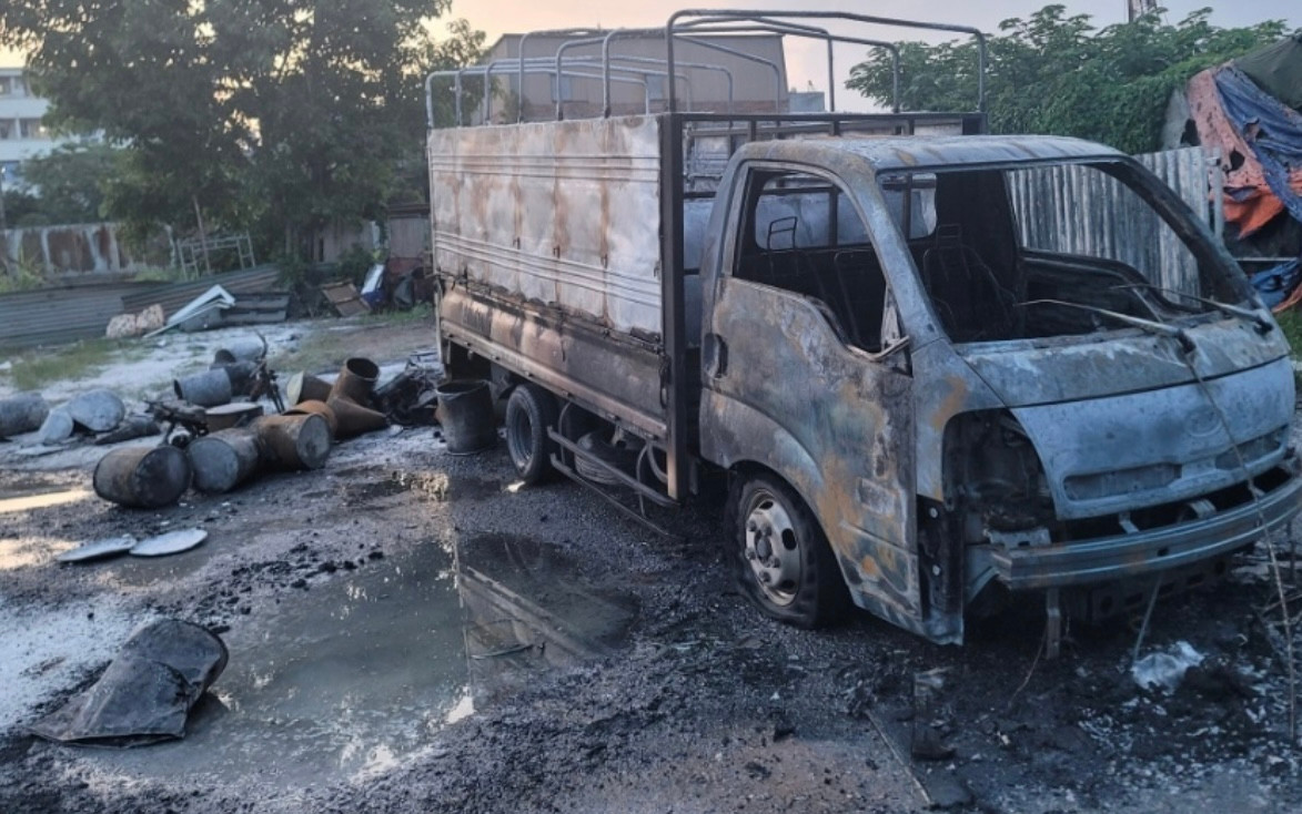 Hiện trường vụ cháy tại ngõ 419 Lĩnh Nam. Ảnh: CACC. Hiện trường vụ cháy tại ngõ 419 Lĩnh Nam. Ảnh: CACC.