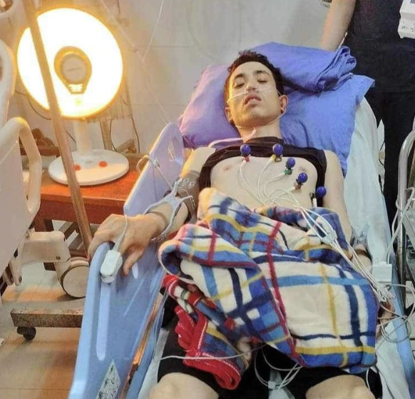 Anh Vũ phải nhập viện vì kiệt sức sau nỗ lực cứu người (Ảnh: Nhật Anh). Anh Vũ phải nhập viện vì kiệt sức sau nỗ lực cứu người (Ảnh: Nhật Anh).