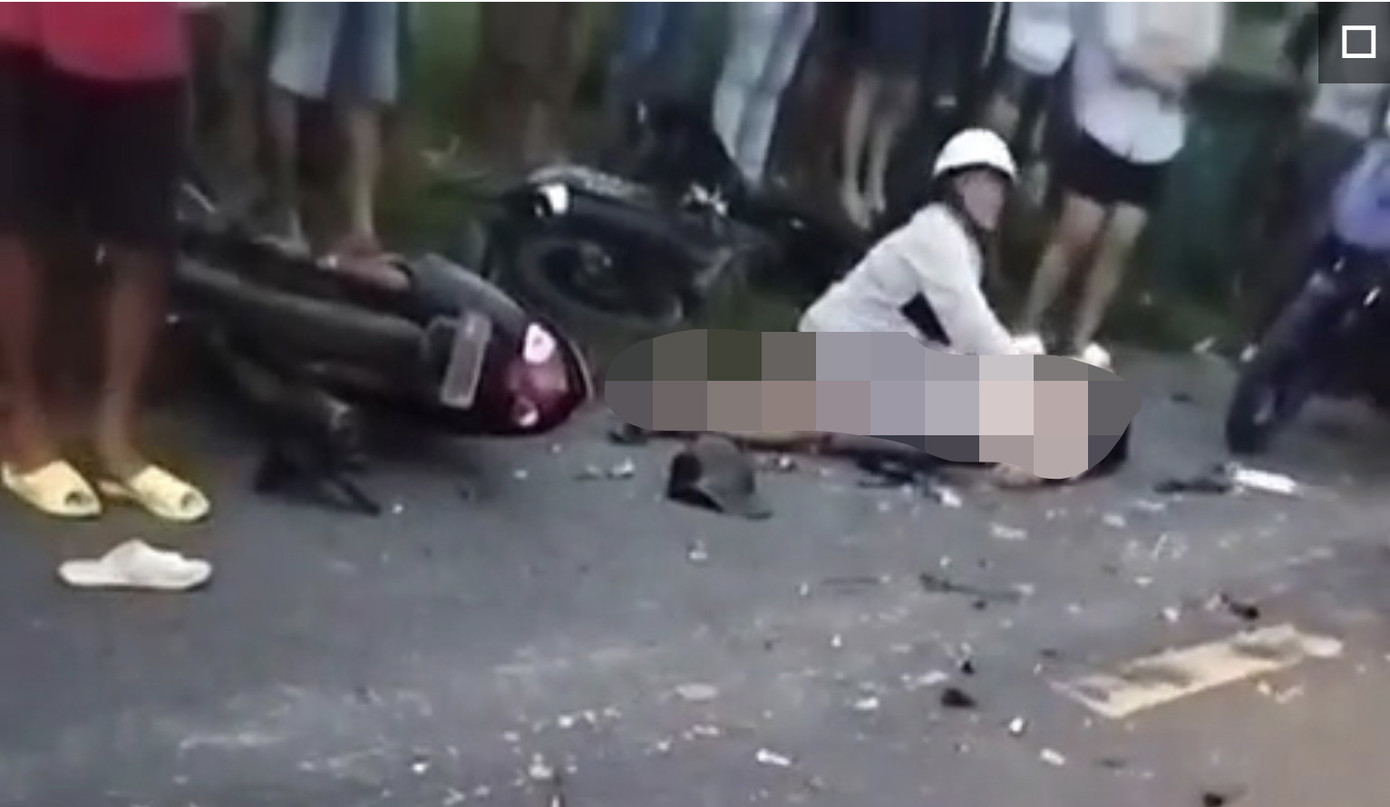 Hiện trường vụ tai nạn. Ảnh người dân cung cấp (Nguồn: VietNamNet)