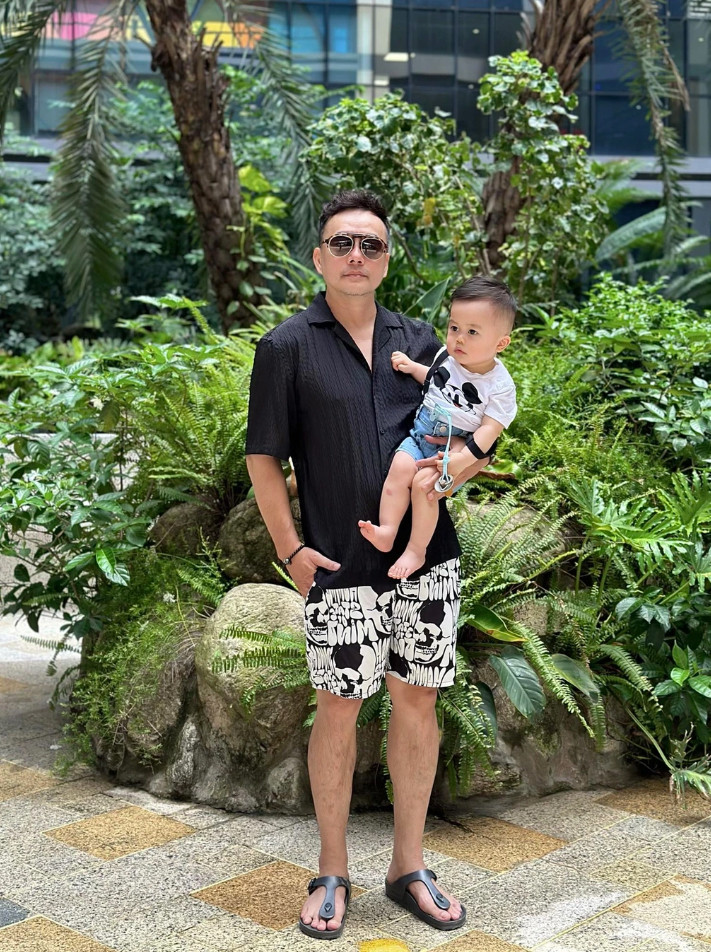 Anh Lê Bảo Long cùng con trai - bé Mỡ (Ảnh: NVCC).
