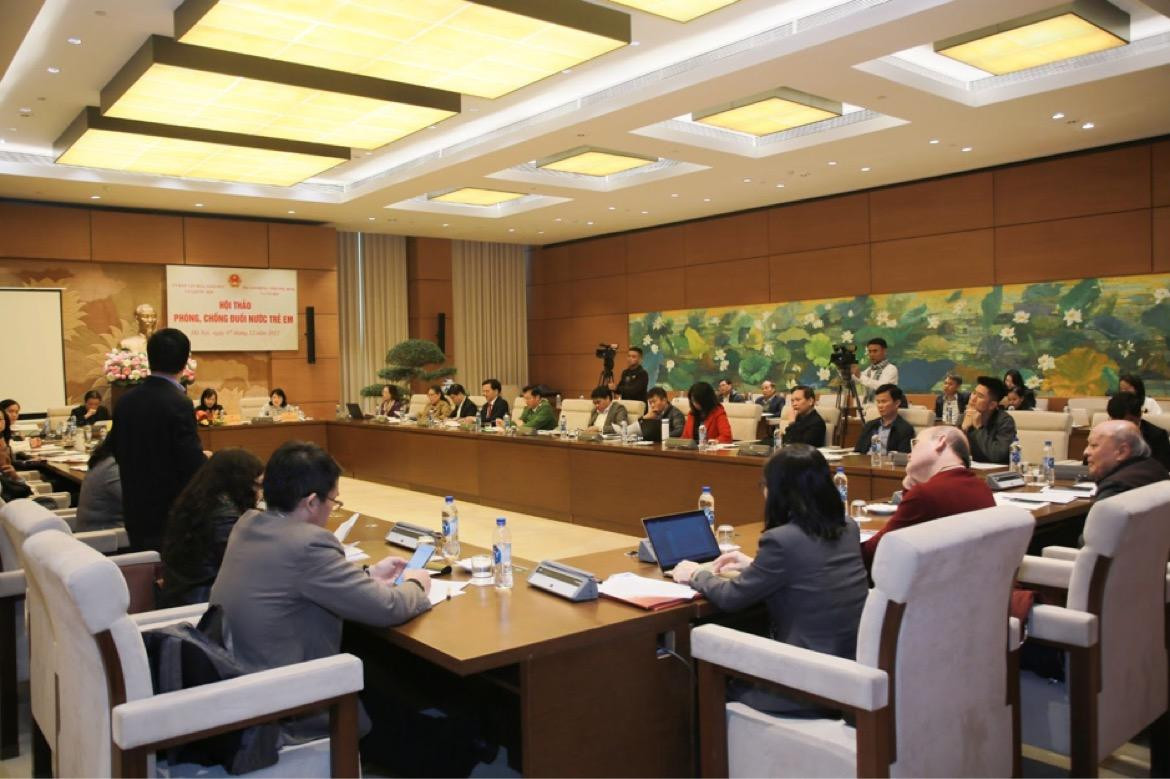 Các đại biểu tham dự Hội thảo Phòng, chống đuối nước trẻ em sáng 7/12