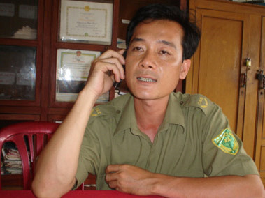 Trưởng Công an xã Vĩnh Trinh Hà Thanh Nhật. 