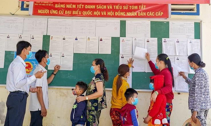 Danh sách ứng cử viên công khai tại điểm bầu cử địa bàn huyện U Minh (Cà Mau)