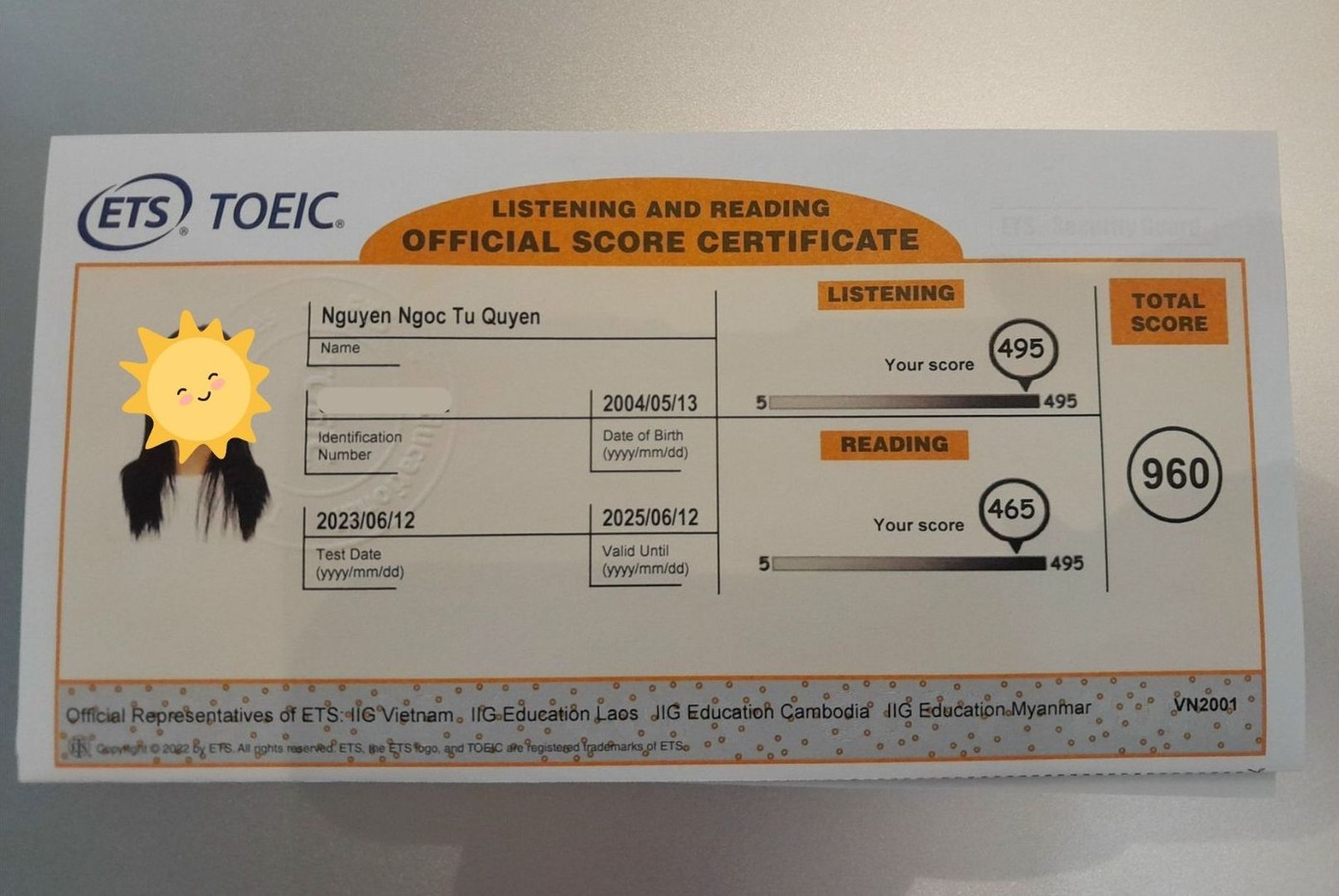 Tú Quyên - Học viên điểm cao TOEIC tại Prep