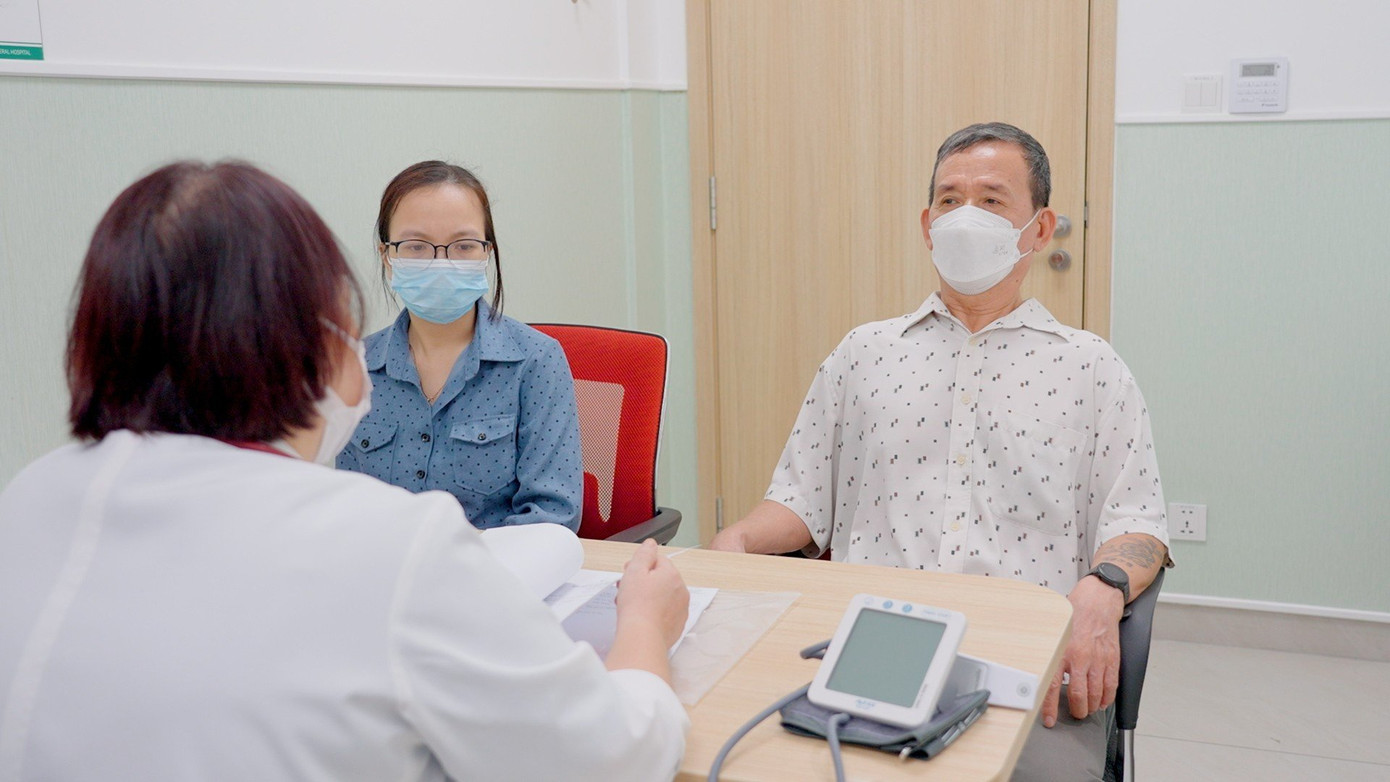 Bệnh nhân Đ.T.Hà thăm khám tại BV Hồng Ngọc