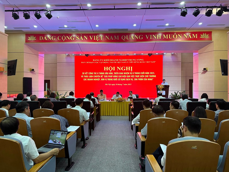 Đảng ủy Khối Doanh nghiệp Trung ương tổ chức Hội nghị sơ kết công tác 6 tháng đầu năm, triển khai nhiệm vụ 6 tháng cuối năm 2023 và thảo luận chuyên đề “Các giải pháp nâng cao hiệu quả việc thực hiện chủ trương các doanh nghiệp, đơn vị trong Khối sử dụng dịch vụ, sản phẩm của nhau” Đảng ủy Khối Doanh nghiệp Trung ương tổ chức Hội nghị sơ kết công tác 6 tháng đầu năm, triển khai nhiệm vụ 6 tháng cuối năm 2023 và thảo luận chuyên đề “Các giải pháp nâng cao hiệu quả việc thực hiện chủ trương các doanh nghiệp, đơn vị trong Khối sử dụng dịch vụ, sản phẩm của nhau”