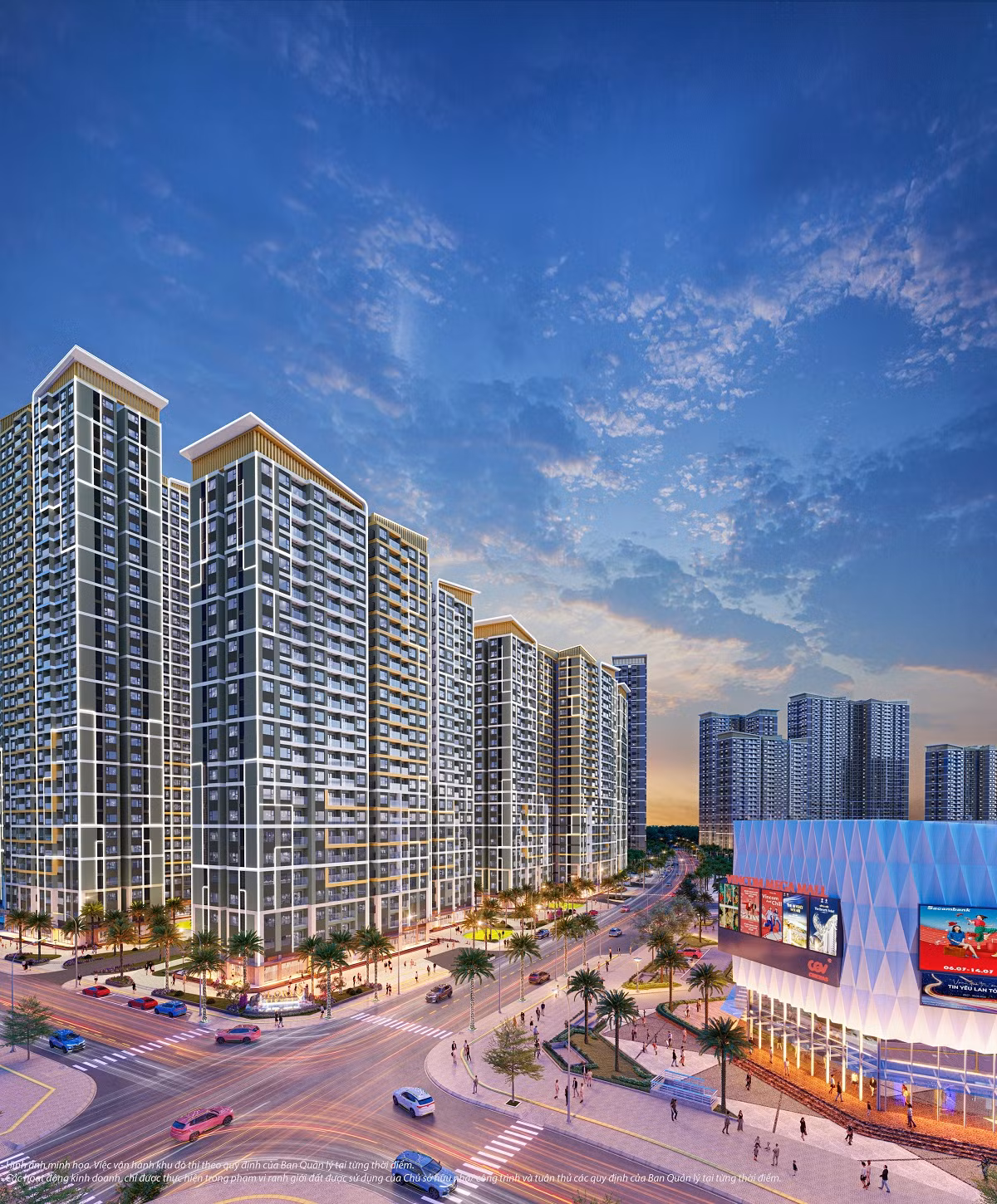 GH1 – GH6 kết nối trực tiếp với Vincom Mega Mall Grand Park