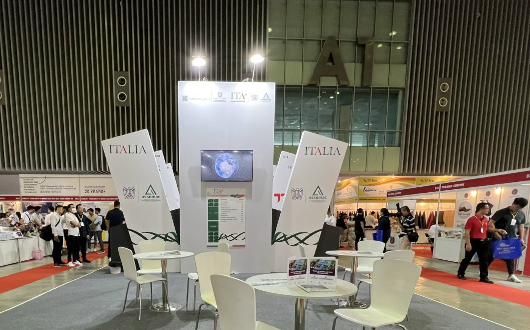 Cụm gian hàng doanh nghiệp Ý tại Shoes & Leather 2023 Cụm gian hàng doanh nghiệp Ý tại Shoes & Leather 2023