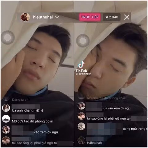 Gần 3 nghìn người xem HIEUTHUHAI ngủ quên khi đang livestream.
