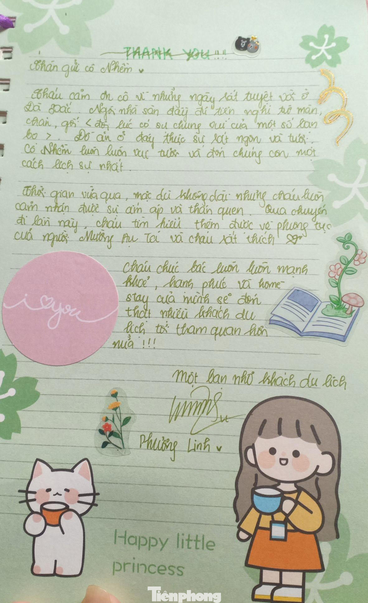 Những dòng lưu bút của học sinh khi được đến đây khám phá, trải nghiệm du lịch cộng đồng.