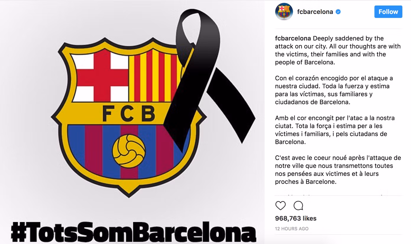Messi và dàn sao bàng hoàng vì Barcelona bị khủng bố ảnh 4