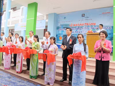 Lễ cắt băng khánh thành Trường Tiểu học Cát Chánh - ngày 18-9-2012
