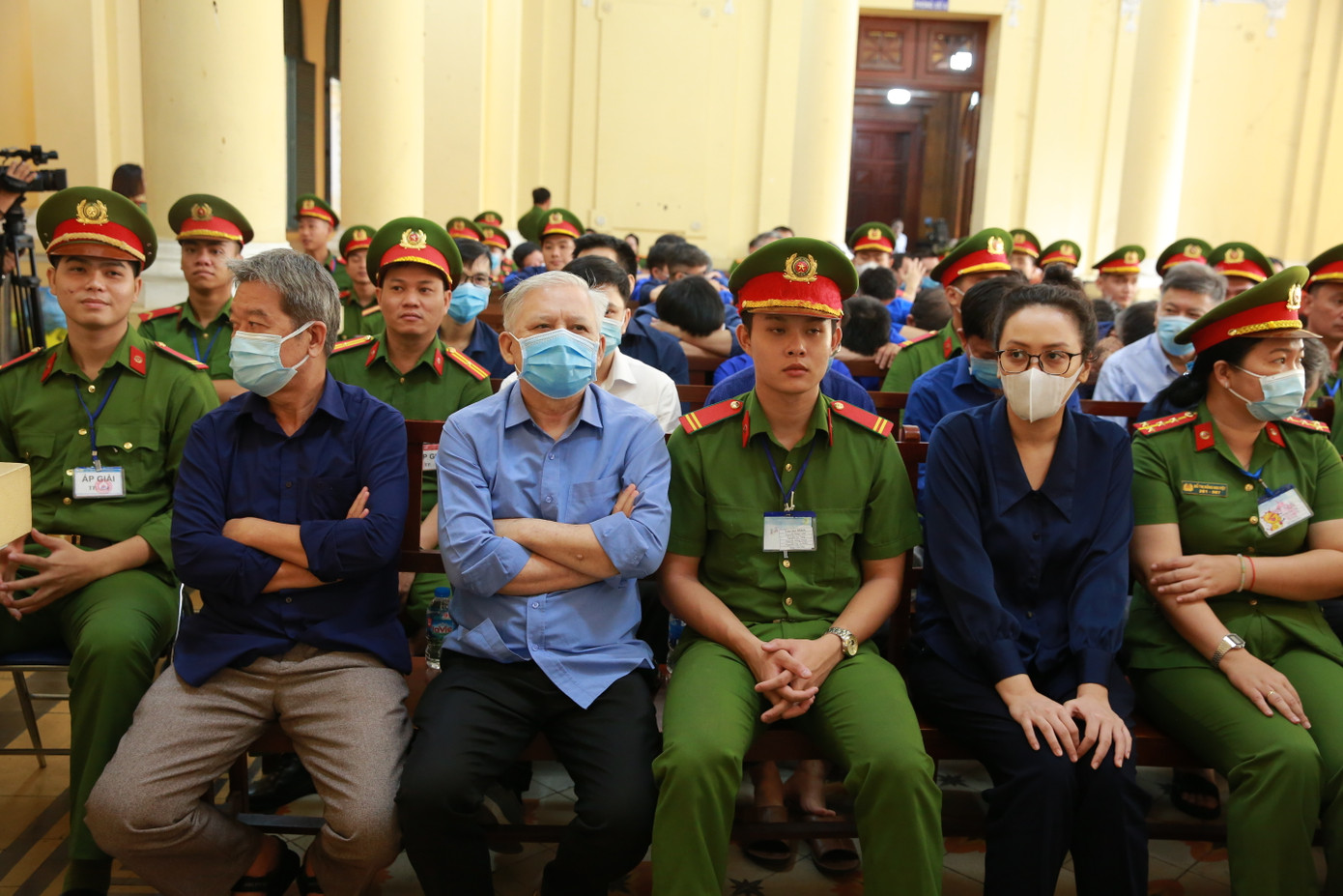 Một góc phiên tòa hôm nay 11/4. Ảnh: Duy Anh.