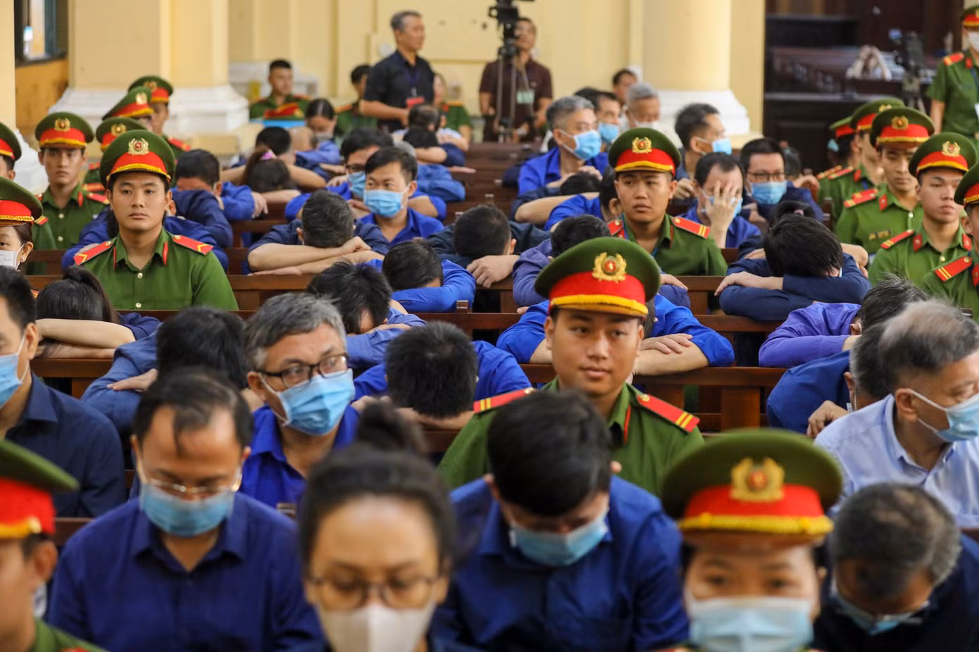 Một góc phòng xử án hôm nay. Ảnh: Duy Anh.