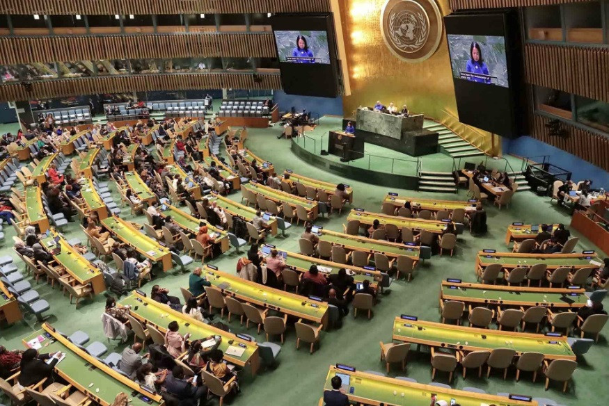 Khoá họp lần thứ 68 Ủy ban Địa vị phụ nữ tại New York. (Ảnh: VNA) Khoá họp lần thứ 68 Ủy ban Địa vị phụ nữ tại New York. (Ảnh: VNA)