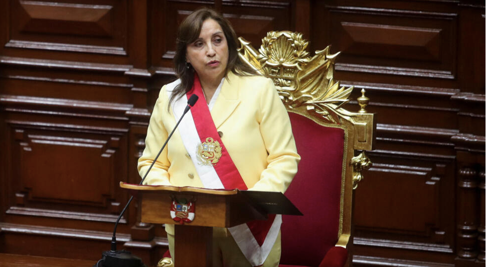 Tổng thống Peru Dina Boluarte. (Ảnh: Reuters)