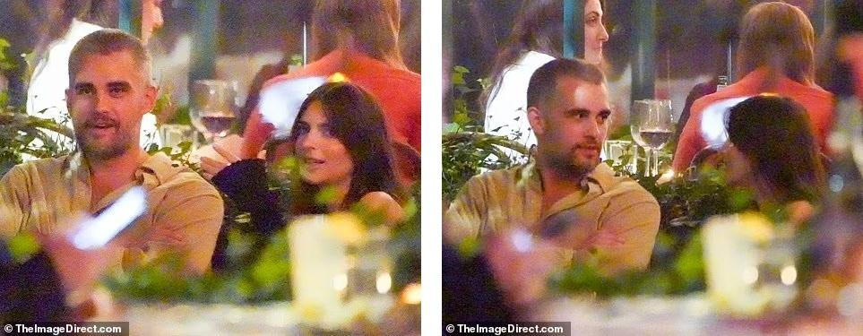 Bộ đôi cùng nhau ăn tối và thưởng thức cocktail tại nhà hàng ngoài trời. Họ phát hiện bị paparazzi theo đuôi nhưng không mấy quan tâm. Ánh nhìn dành cho đối phương không phải của những người bạn thông thường. Ảnh: TheImageDirect.com.