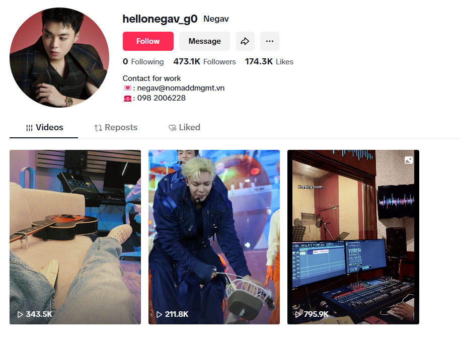 Một tài khoản TikTok đặt tên tương tự tài khoản cũ đã vô hiệu hóa của NEGAV thu hút sự chú ý.