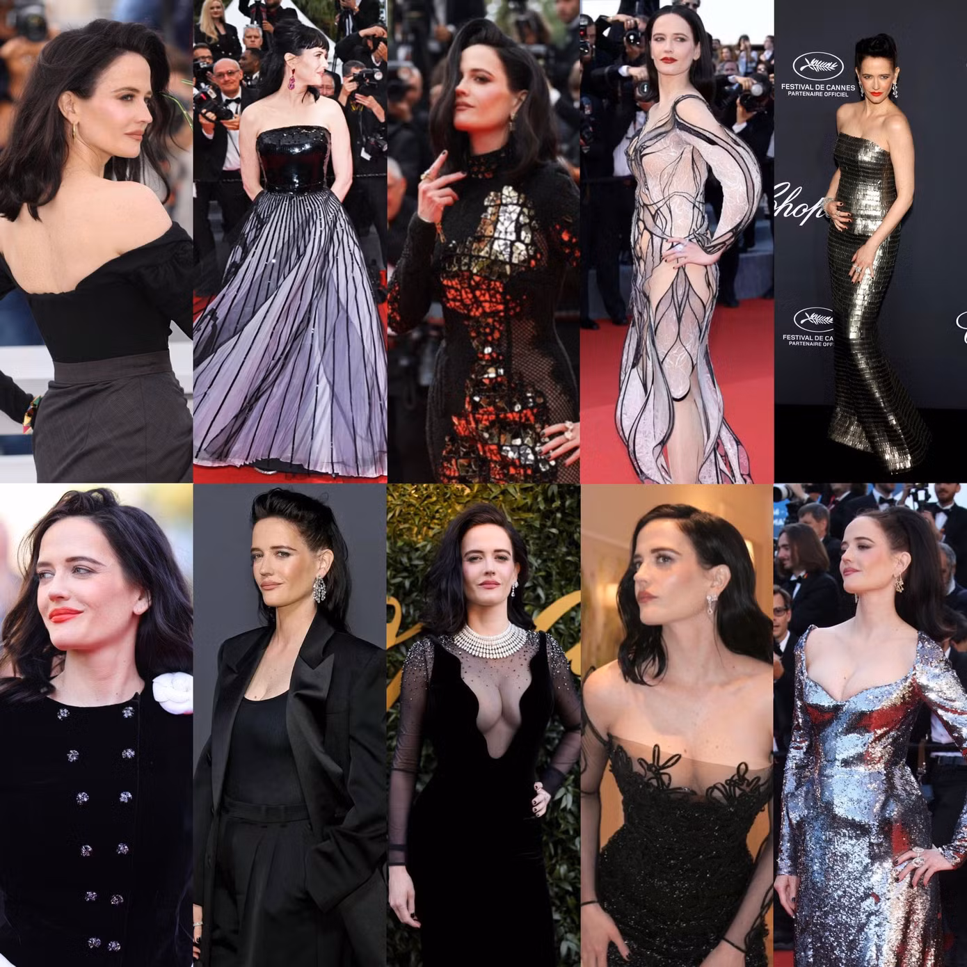 "Bảo vật nước Pháp" Eva Green duy trì phong độ thời trang xuyên suốt thảm đỏ Cannes mùa thứ 77.