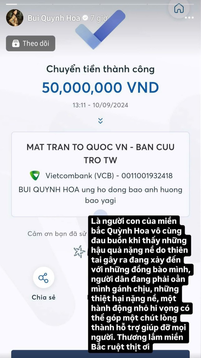 Hoa hậu Bùi Quỳnh Hoa, Hoa hậu Lương Thùy Linh, Á hậu Phạm Ngọc Phương Anh góp sức cùng bà con vùng bão lũ.