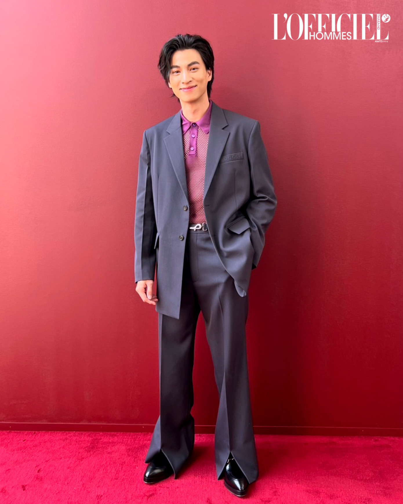 Phong độ nhan sắc của Gulf tại sự kiện của Gucci.