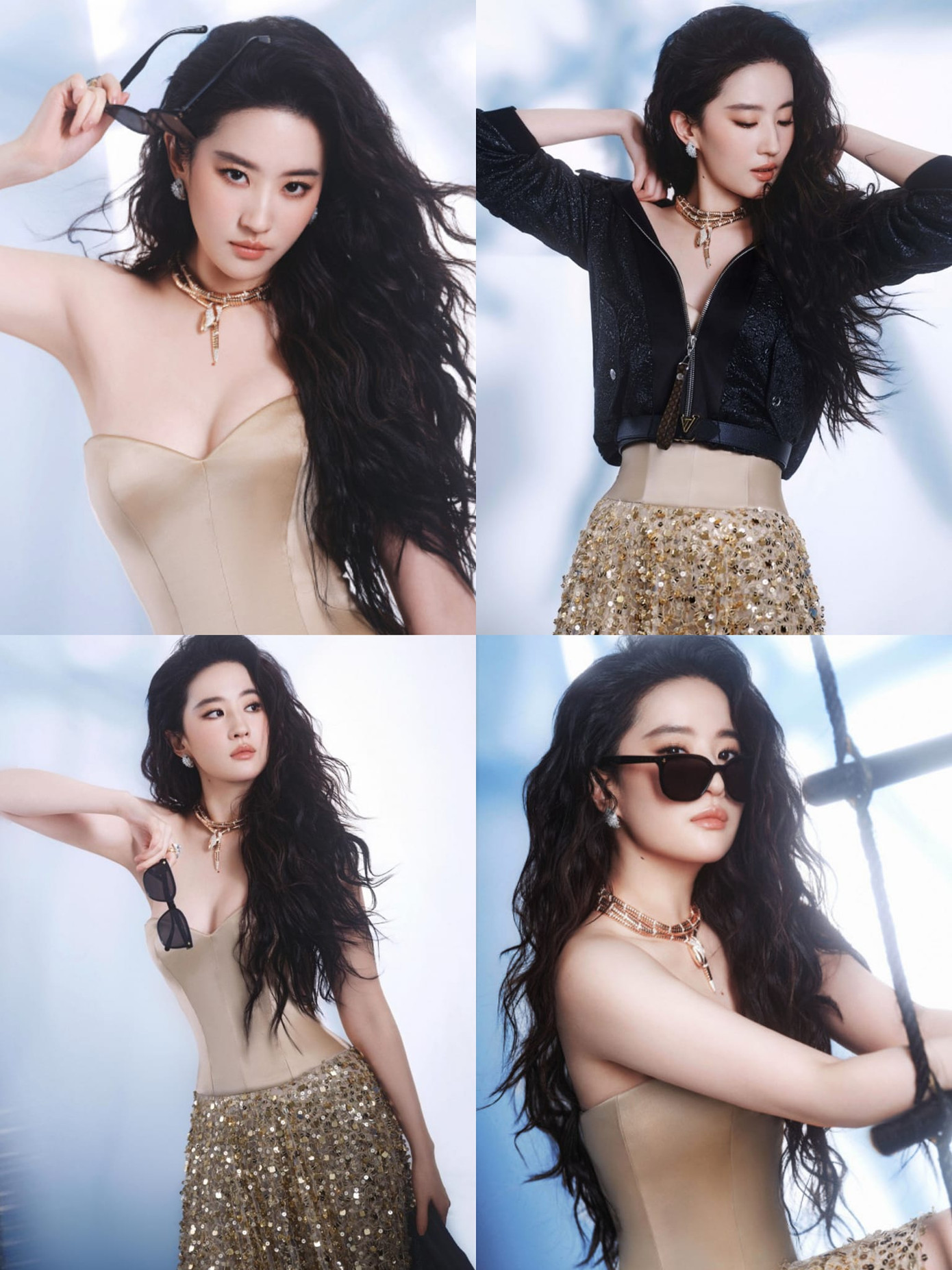 Lưu Diệc Phi yêu thích kiểu dáng trang phục dạ hội cúp ngực trong nhiều sự kiện thời trang.