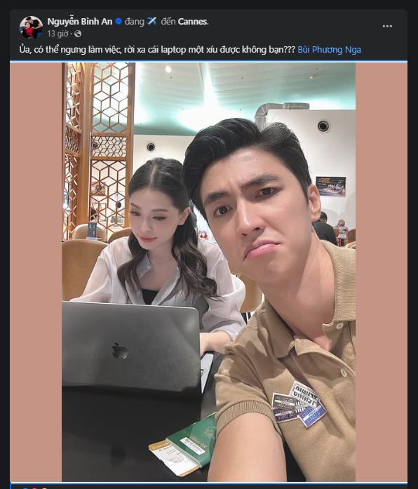 Vợ chồng nàng hậu chia sẻ ảnh tại sân bay, được cho là khởi hành sang Pháp tham dự LHP Cannes. Vợ chồng nàng hậu chia sẻ ảnh tại sân bay, được cho là khởi hành sang Pháp tham dự LHP Cannes.