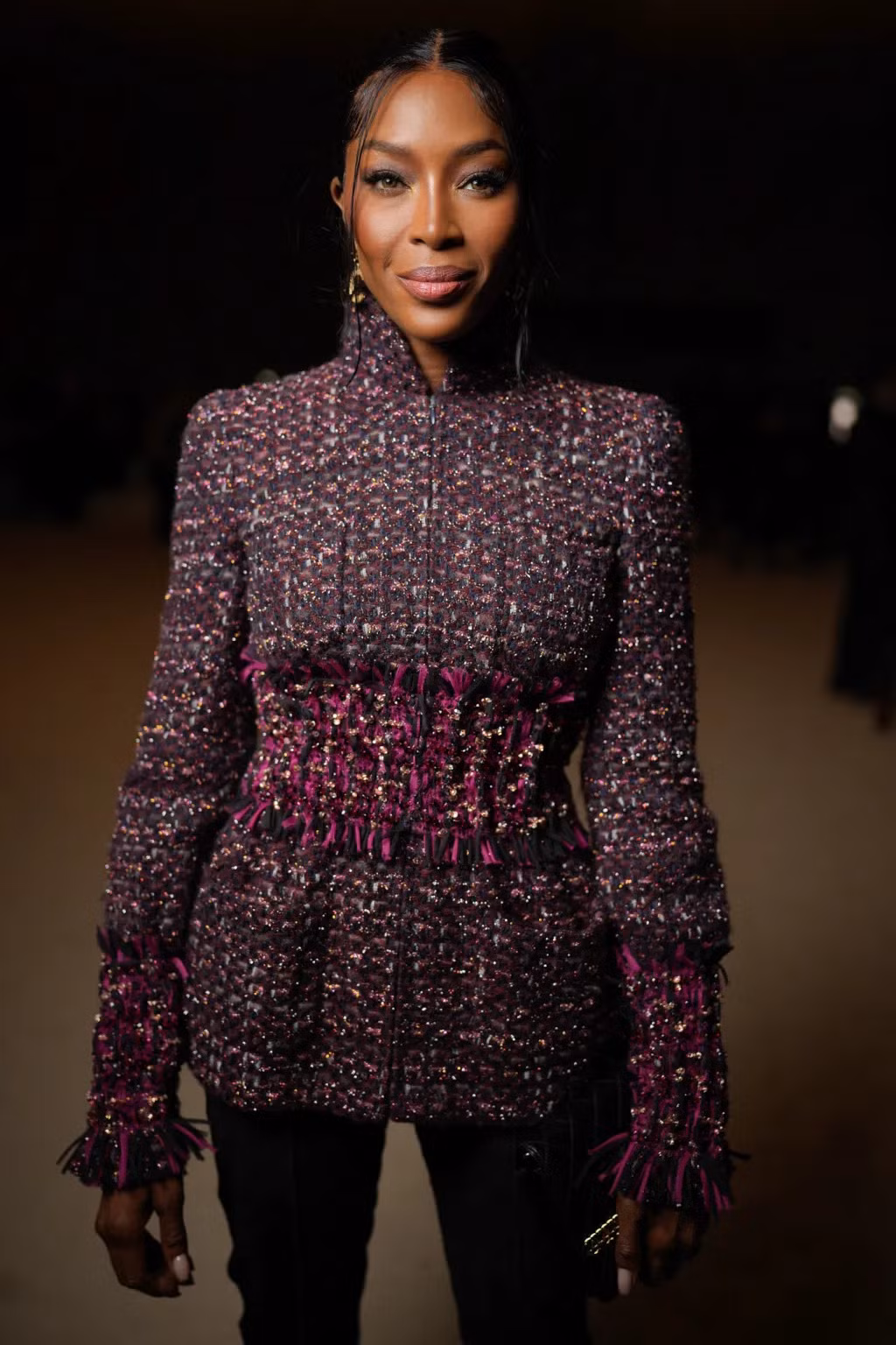 “Báo đen” Naomi Campbell mang đến cảm giác đẳng cấp khác biệt.